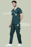 BlendoSoft Medical Scrubs for Men Doctors (V-Neck)