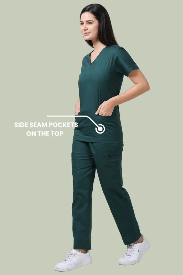 BlendoSoft Medical Scrubs for Women Doctors (Y-Neck)