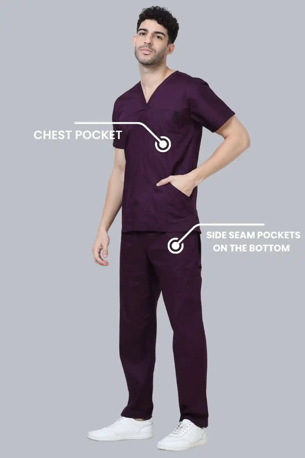 BlendoSoft Medical Scrubs for Men Doctors (V-Neck)