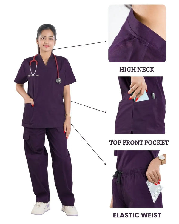 Ethos Cotton Women Scrub Suit