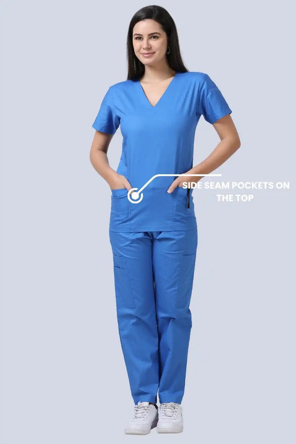 CottoEase Medical Scrubs for Women Doctors (V-Neck)