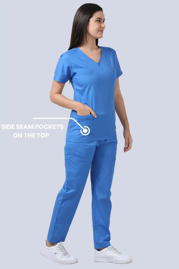 BlendoSoft Medical Scrubs for Women Doctors (Y-Neck)