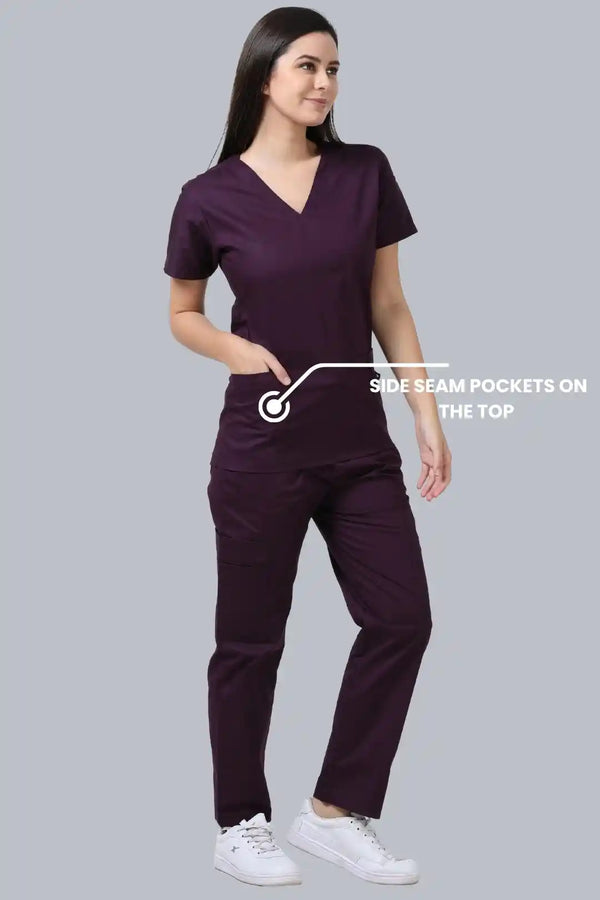 CottoEase Medical Scrubs for Women Doctors (V-Neck)