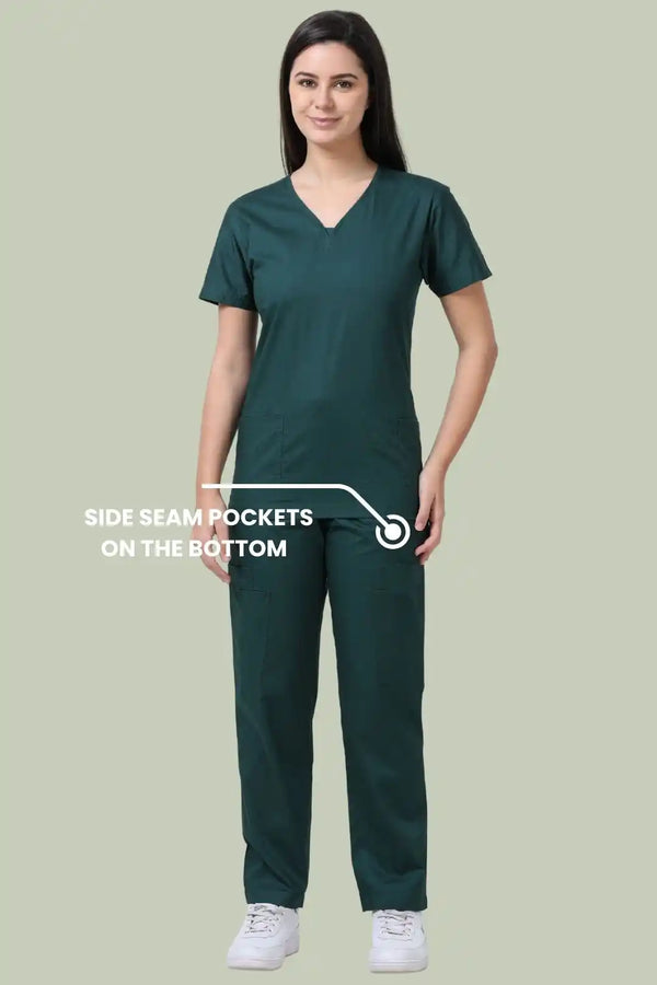 BlendoSoft Medical Scrubs for Women Doctors (Y-Neck)