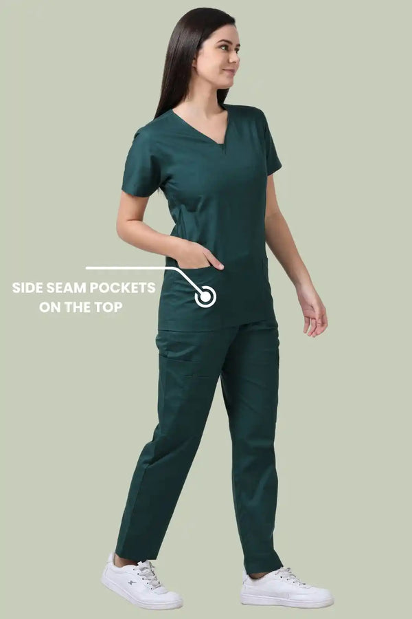 Stretchon Medical Scrubs for Women Doctors (Y-Neck)