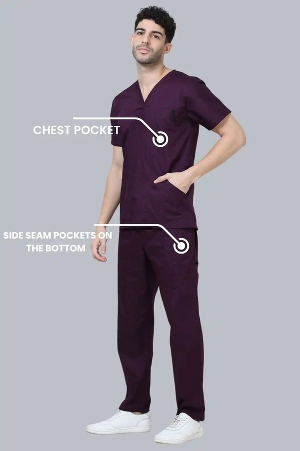 Stretchon Medical Scrubs for Men Doctors (V-Neck)