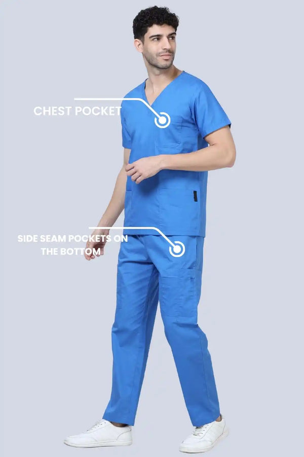 CottoEase Medical Scrubs for Men Doctors (V-Neck)
