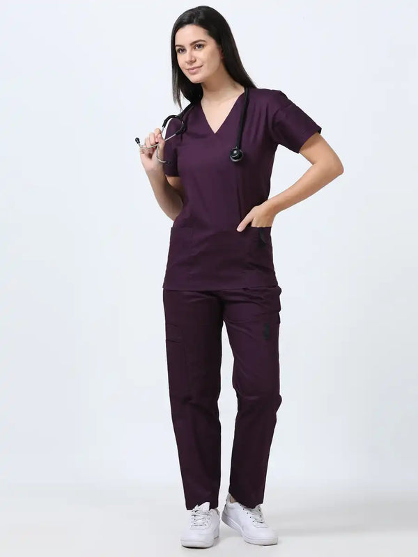 Stretchon Plus Medical Scrubs for Women Doctors (V-Neck)