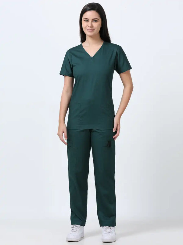 BlendoSoft Medical Scrubs for Women Doctors (Y-Neck)