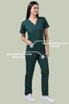 CottoEase Medical Scrubs for Women Doctors (V-Neck)