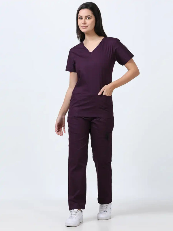 BlendoSoft Medical Scrubs for Women Doctors (Y-Neck)