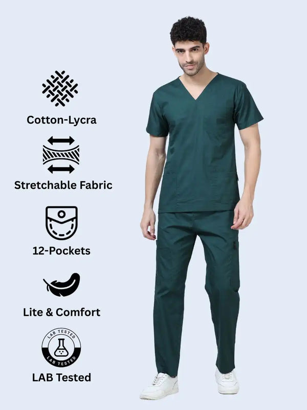 Stretchon Plus Medical Scrubs for Men Doctors (V-Neck)