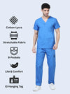 Stretchon Medical Scrubs for Men Doctors (V-Neck)