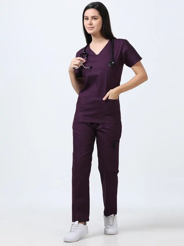 BlendoSoft Medical Scrubs for Women Doctors (Y-Neck)